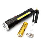 Фонари ручные X-Balog Фонарь ручной, micro USB, 1*18650 BL-T6-26+T6+COB
