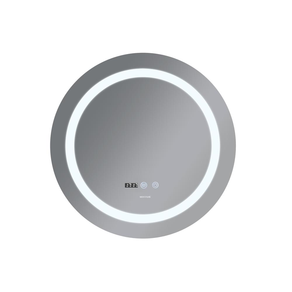 Дзеркала з підсвічуванням MIXXUS PLAIN MC02-60-CASE Дзеркало (LED Touch, Anti-fog, димер, регулюванням яскравості, годинник) (MI6661)