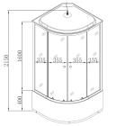 Душові бокси MIXXUS STRONG SBH01-90x90x215-GR SATIN Душовий бокс з гідромасажем 90*90мм. (високий піддон) (MI6889)