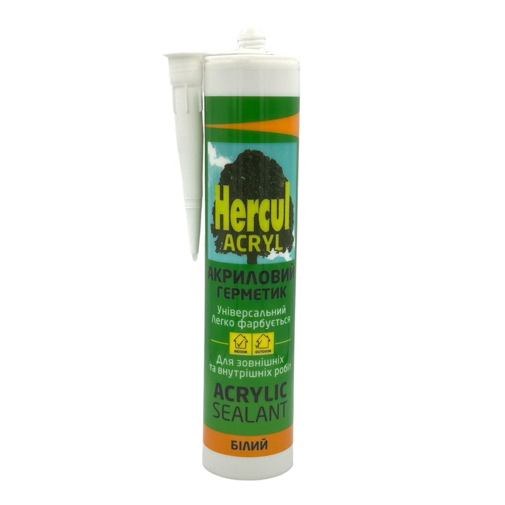 Герметики  HERCUL ACRYLIC Акриловый герметик 280мл./500г. (белый)