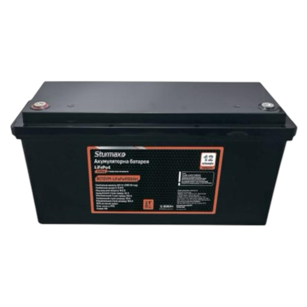 Аккумуляторы Li-ion (LiFePO4) Sturmax BC12VM-LiFePo4100AH ​​Аккумулятор LiFePo4 12,8V/100Ah 1280Wh