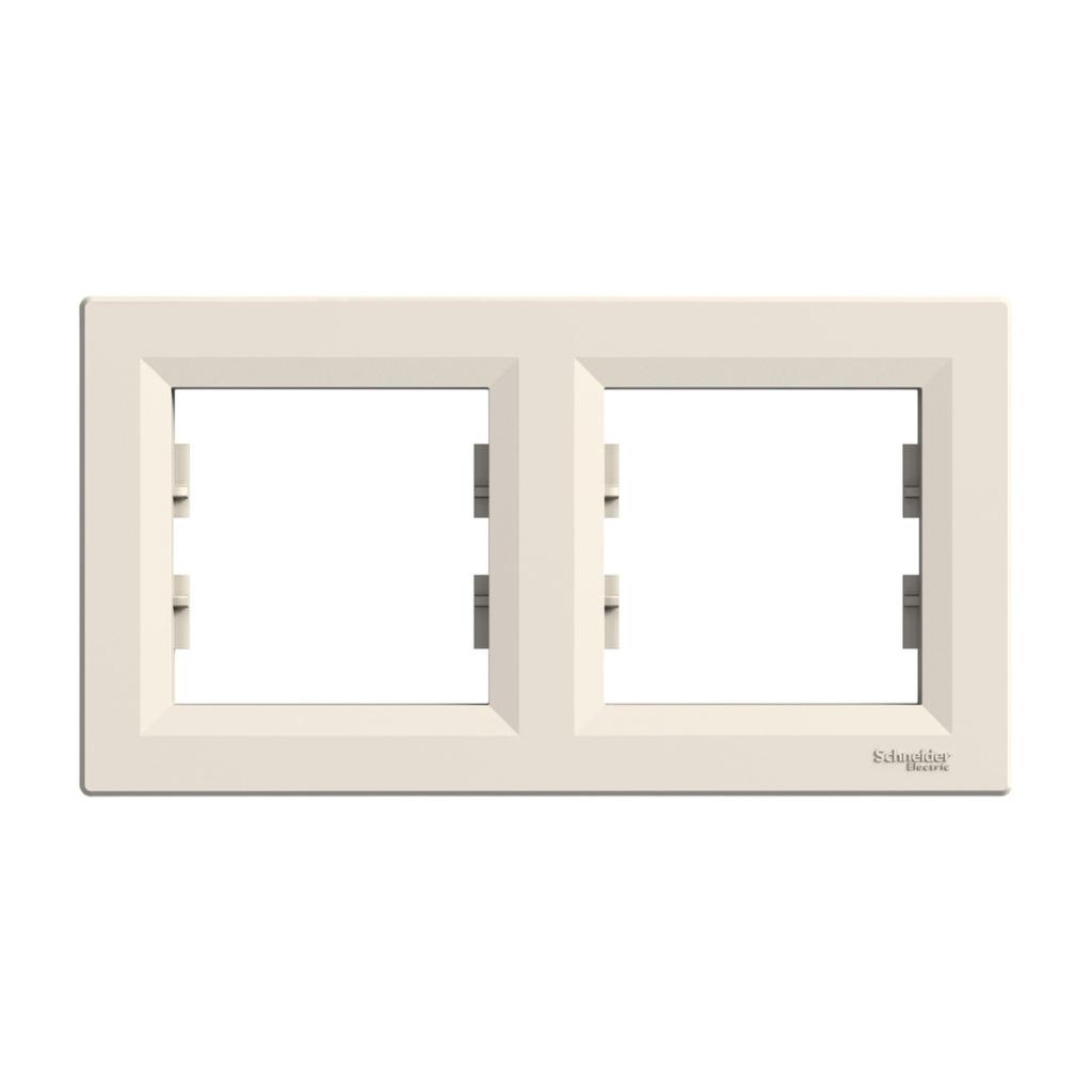 ASFORA (кремова) Schneider ASFORA Рамка гориз. на 2 механізма (кремова) EPH5800223