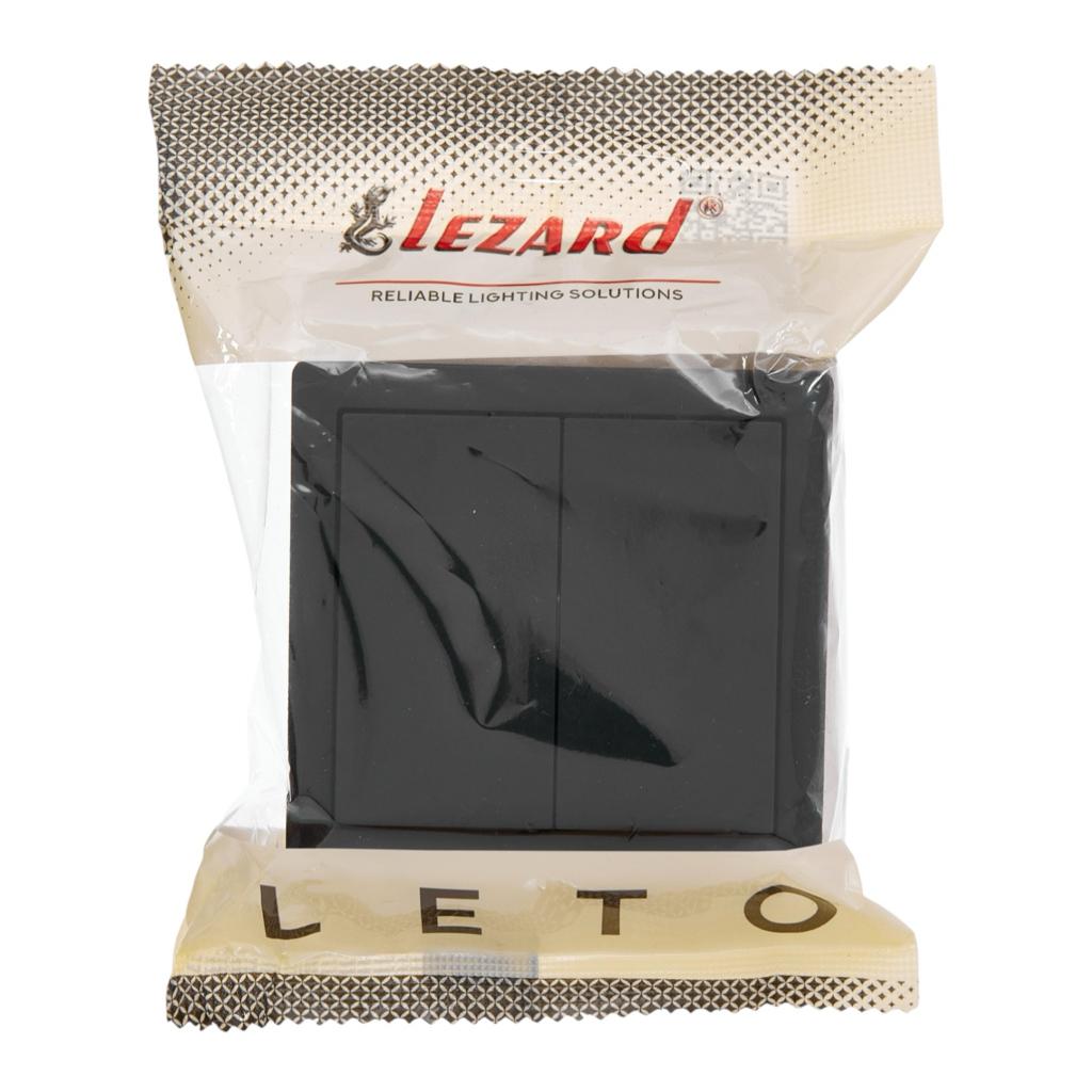 LETO (антрацит) Lezard LETO Выключатель наружный 2-й (антрацит) 752-4200-101