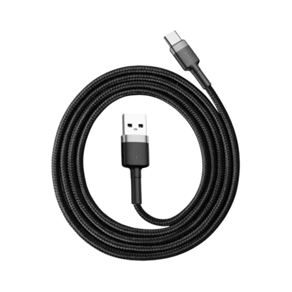 Кабели и адаптеры Baseus Кабель Cafule Series Fast Charging Data Cable USB для Type-C 3A 1,0m. Black-grey CATKLF-BG1
