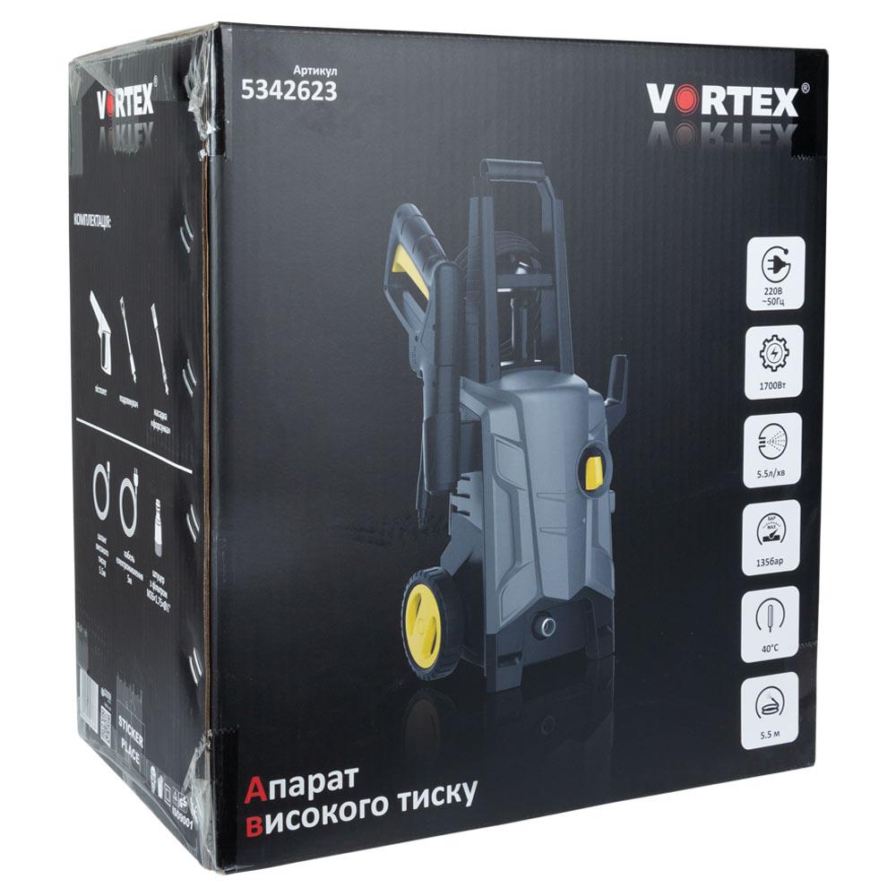 Мийки високого тиску електричні VORTEX Мийка високого тиску 1700Вт max 135bar 5.5л/хв шланг 5м. 5342623
