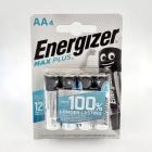Батарейки ENERGIZER MAX PLUS AA/LR6 1,5V ALKALINE (уп./4шт.)