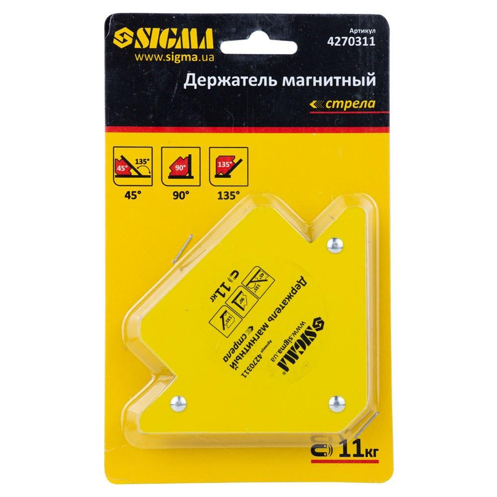 Магниты для сварки SIGMA Магнит для сварки стрела 11кг 75×65мм (45,90,135°) 4270311
