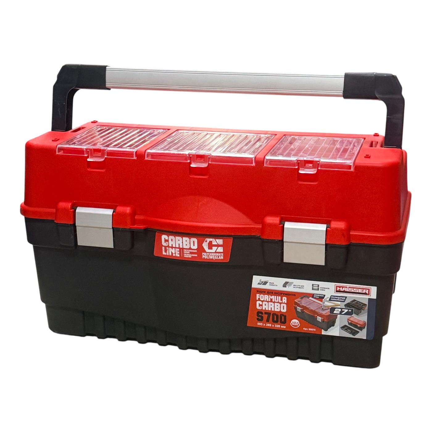 Ящики під інструмент Haisser Ящик для інструмента 595*289*328мм. 27 Formula S700 Carbo Alu red 90075