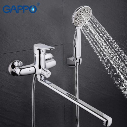 Смесители для ванной GAPPO G2236 (VANTTO) ванна однорыч. длин. гусак лат. корпус Ø35