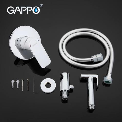 Змішувачі для душа (гігієнічні) GAPPO G7248 (NOAR) Душ гігієнічний вбудований (білий\хром)