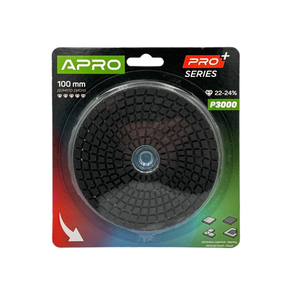 Круги шлифовальные для плитки APRO PRO Круг шліфувальний для плитки (черепашка) Ø100мм. P3000 812183