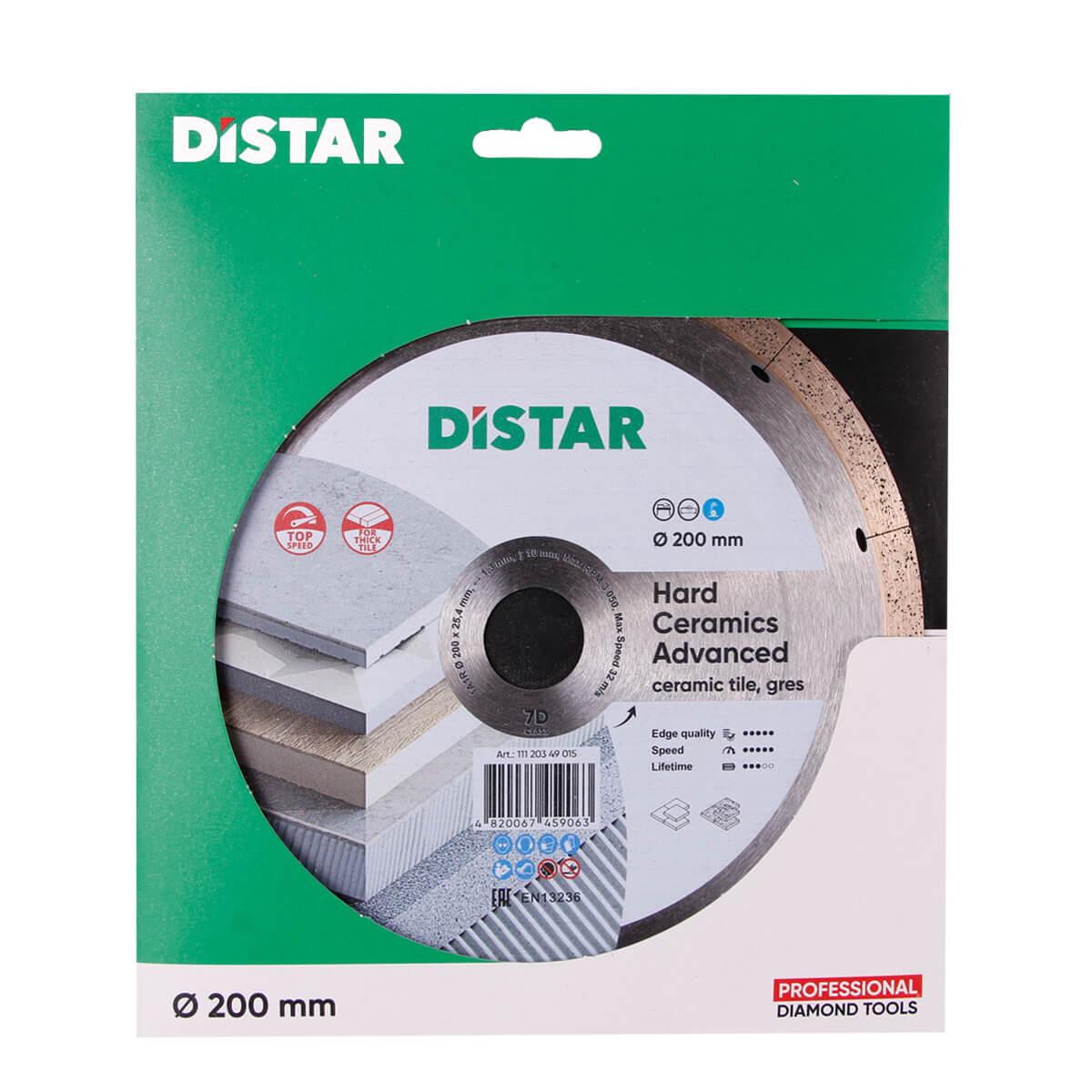 Диски алмазні DISTAR 1A1R HARD CERAMICS ADVANCED Диск алмазний 200x1,3x10x25,4мм. 11120349015