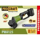 КШМ (акумуляторні) PROCRAFT КШМ акумуляторна безщіткова Ø125мм 20V (з АКБ 1*4Ah та ЗП) PWA125