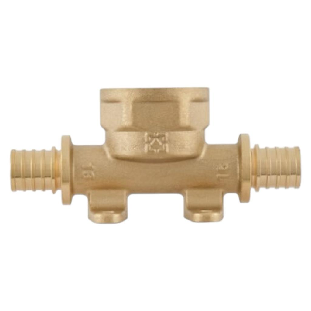 Push-фітінги для Pex труб Raftec Трійник натяжний з РВ Ø16x3/4xØ16 з вушками DWPT160216