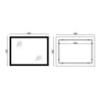 Зеркала с подсветкой MIXXUS FLAT MR04-80x60 Дзеркало (LED Touch, Anti-fog, димер, регулювання яскравості, годинник) (MI6928)