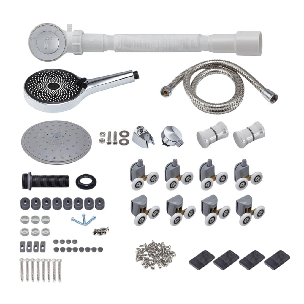 Душові бокси MIXXUS STRONG SB01-90x90x215-GR SATIN Душовий бокс 90*90мм. (високий піддон) (MI6885)