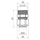 Фітинги металопластикові KARRO МРЗ 20*3/4 металопластик KR-0513
