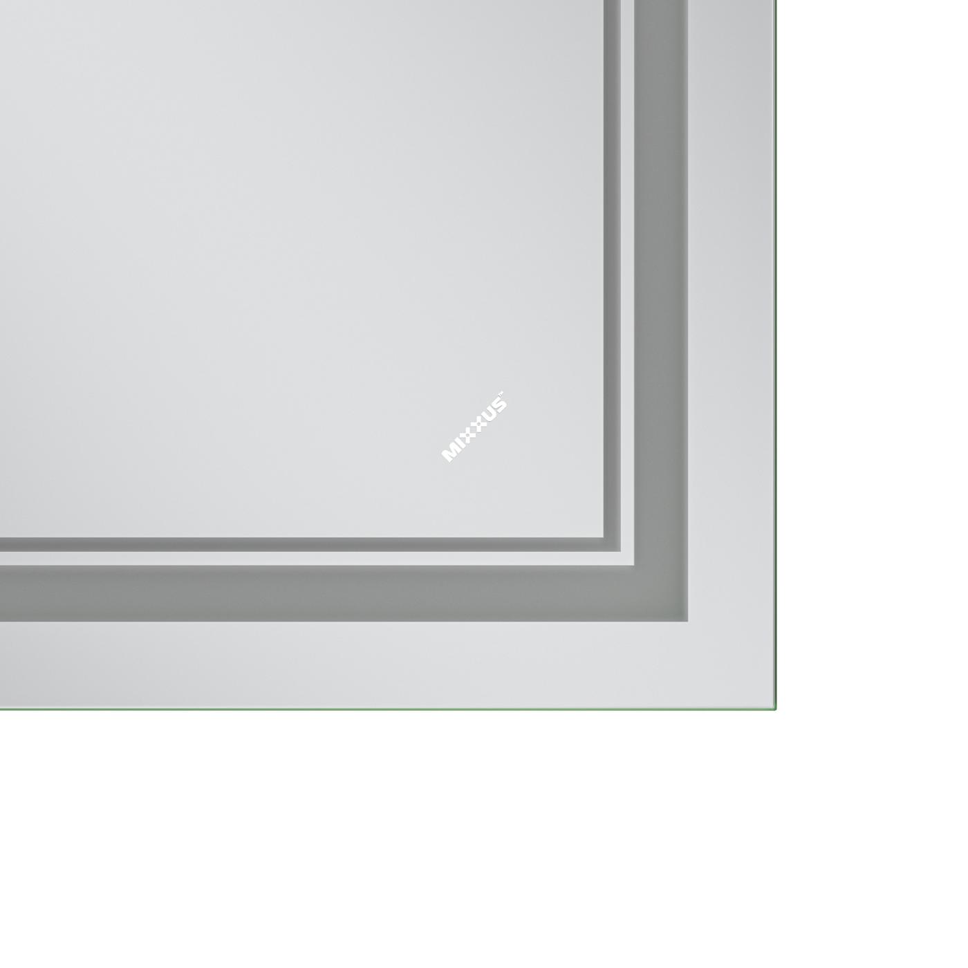  Дзеркала з підсвічуванням MIXXUS Premium QUADRO MR20-80x60-REVERSE Дзеркало (LED Touch, Anti-fog, димер) (MP6619)