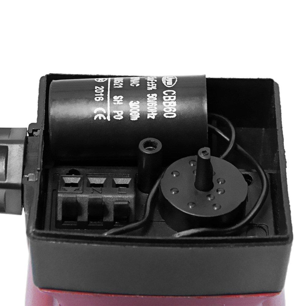 ЦИРКУЛЯЦИОННЫЕ НАСОСЫ WETRON Насос циркуляционный 75Вт Hmax 4м Qmax 40л/мин Ø1 1/2 180мм бордо+гайки Ø1 774212