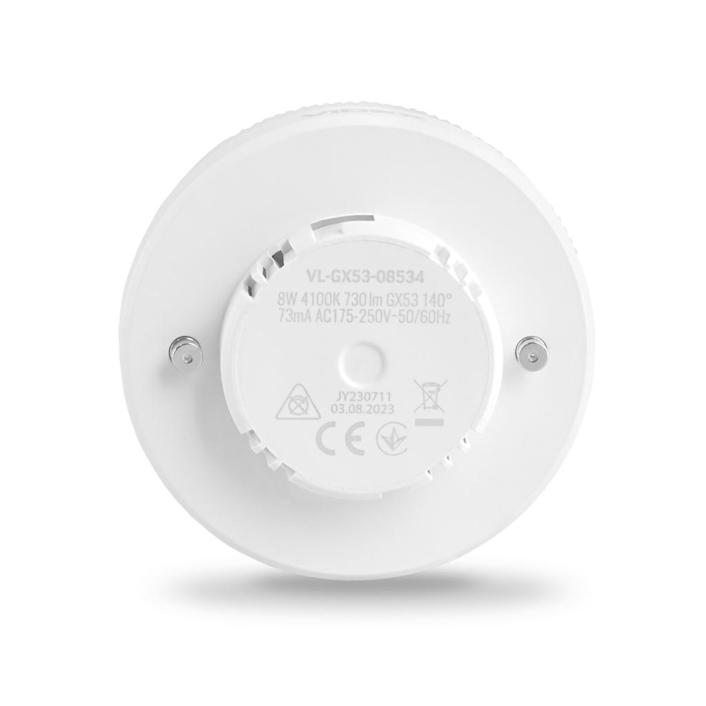 LED-Лампы VIDEX LED-Лампа GX53 8W 4100K 730Lm VL-GX53-08534