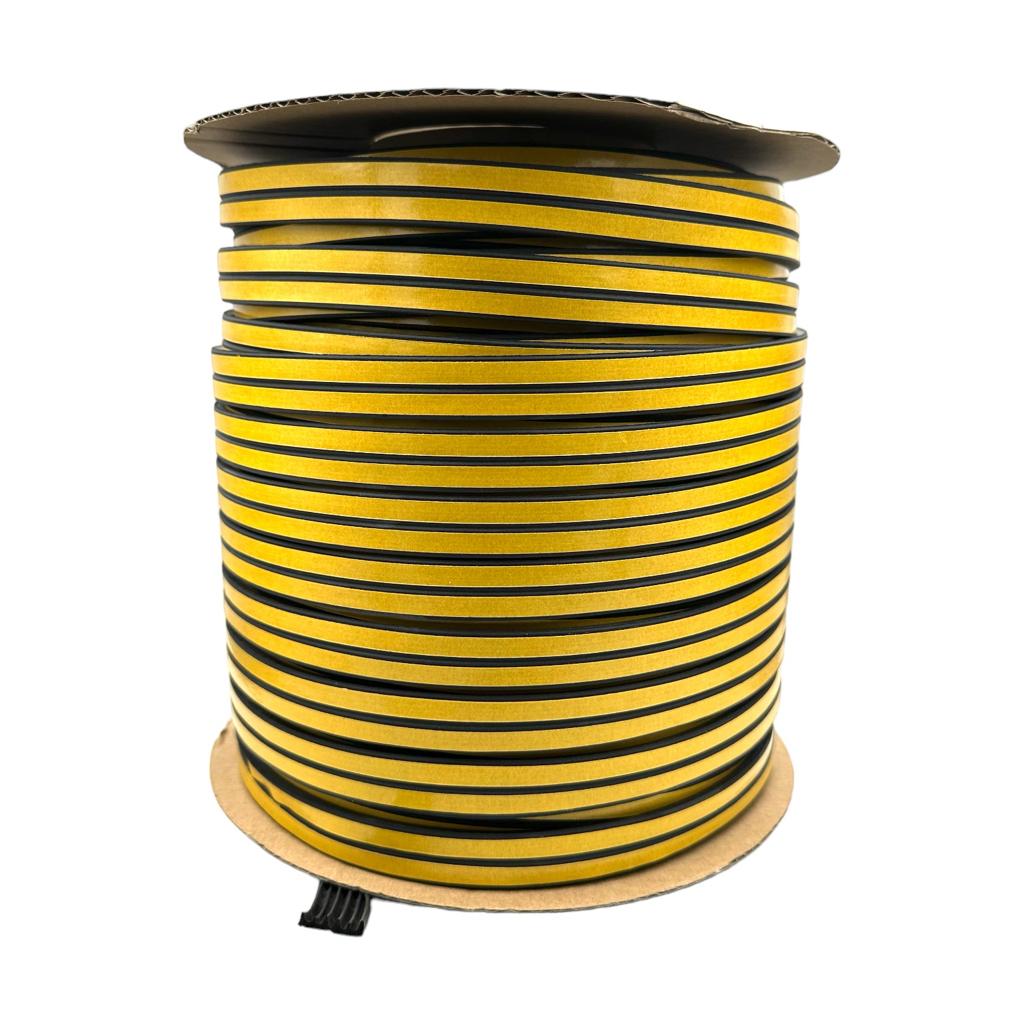 Ущільнювачі гумові Stomil Sanok Rubber Ущільнювач гумовий самоклеючий E 9*4мм. ЧОРНИЙ (бухта/2*75м.)