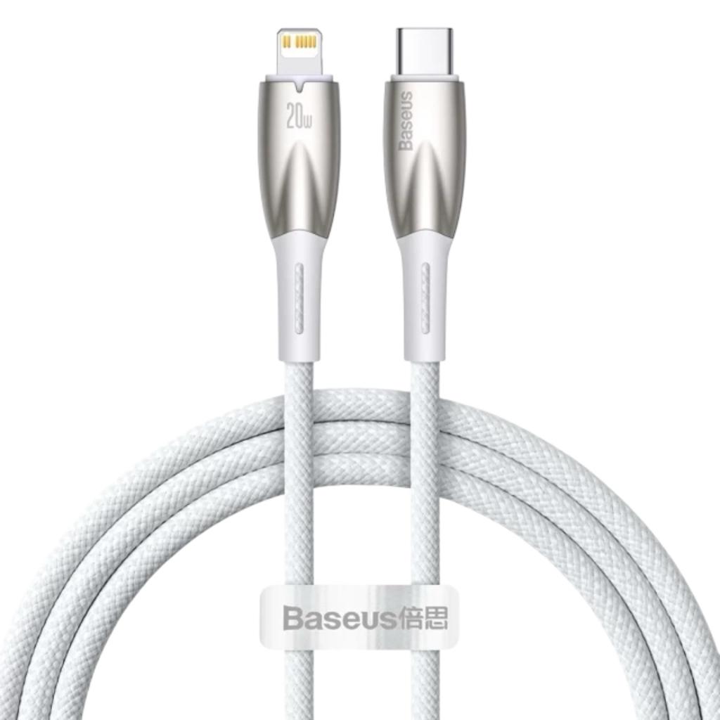 Кабелі та адаптери Baseus Кабель Glimmer Series Fast Charging Data Cable Type-C to iP 20W 1m. White CADH000002