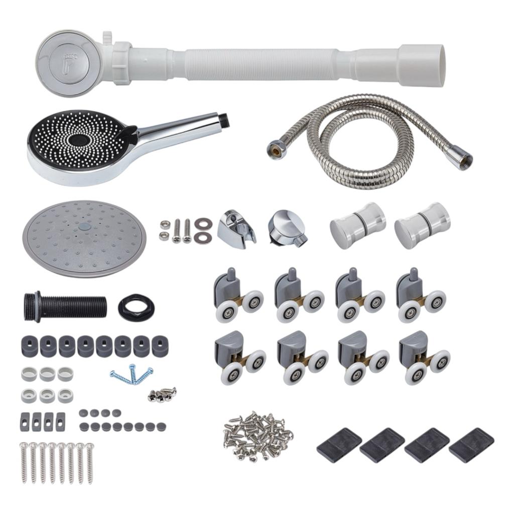 Душові бокси MIXXUS STRONG SB02-90x90x215-GR SATIN Душовий бокс 90*90мм. (низький піддон) (MI6887)