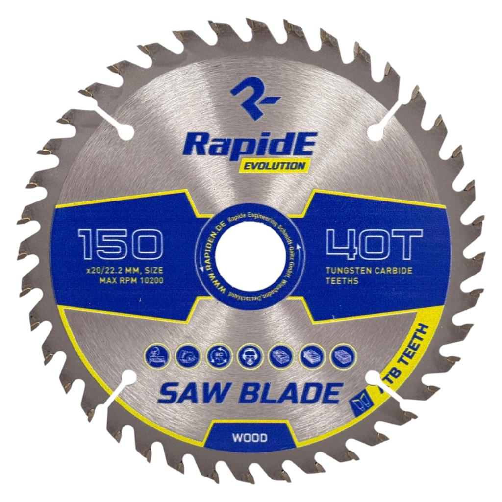 Диски по дереву RAPIDE Basic Series Диск пильний по дереву Ø150*20/22,23мм. (40зуб.) RAHФ-00001403