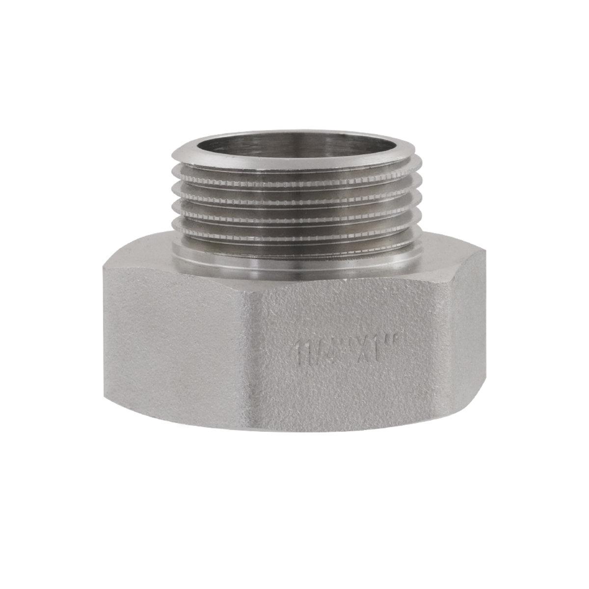 Фітінги різьбові нікельовані Nickel Raftec Перехідник 32в*25з (1 1/4В-1З) нікель P0403