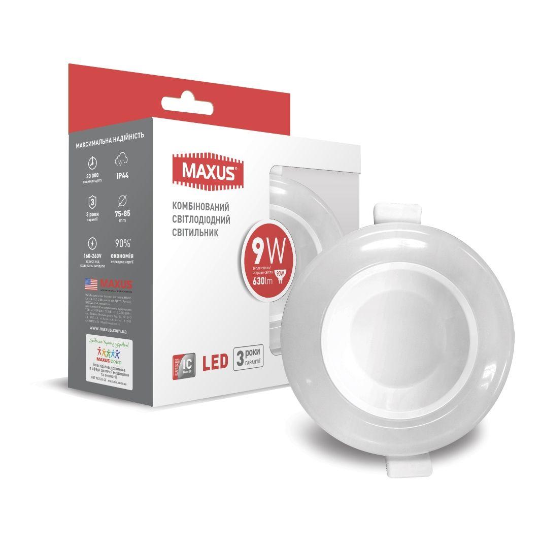 LED-Світильники (вбудовані) MAXUS LED-світильник з підсвічуванням 9W 4000K 1-MAX-01-3-SDL-09-C