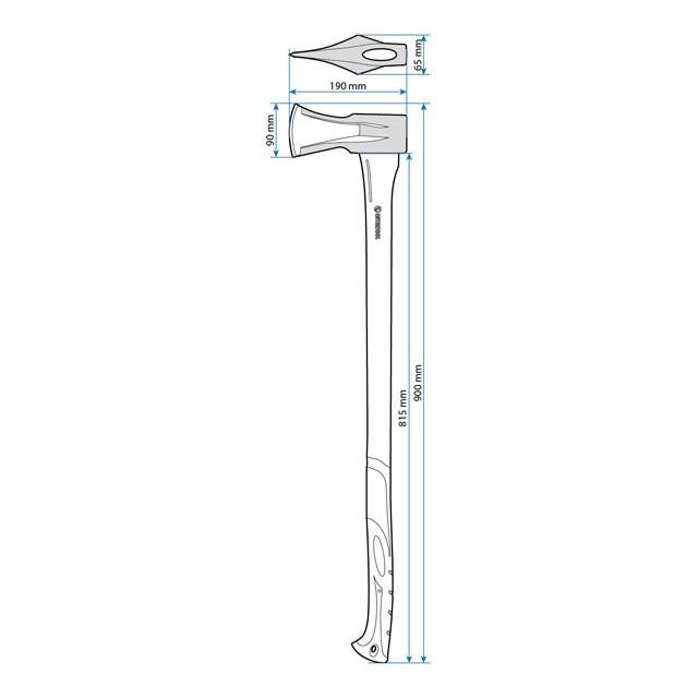 Топоры, колуны INTERTOOL Колун кованый 2200 г, ручка из фибергласса HT-0275