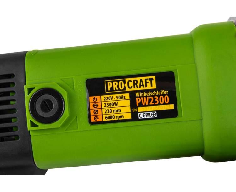 УШМ (электрические) PROCRAFT УШМ 230мм 2300W PW2300