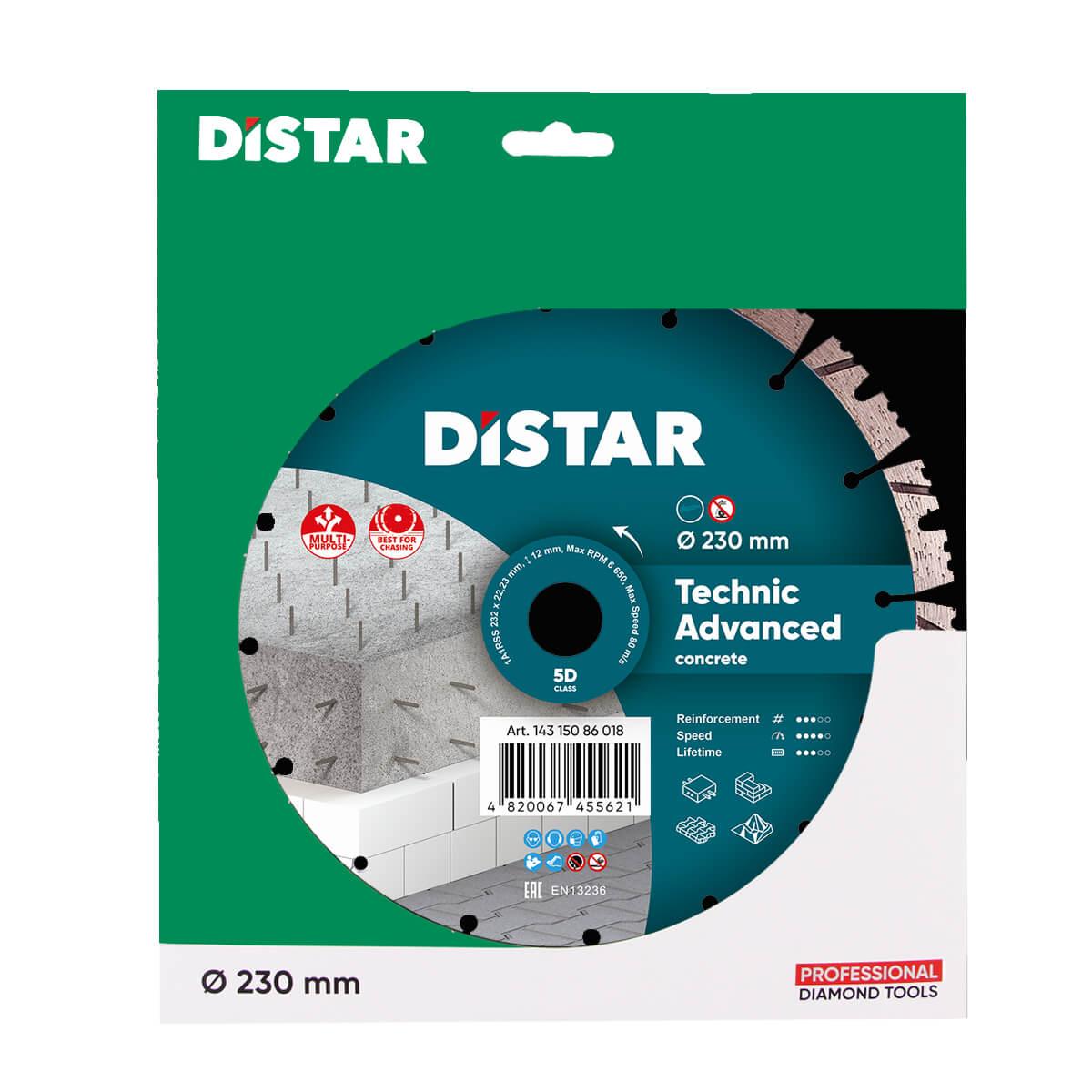 Диски алмазні DISTAR 1A1RSS TECHNIC ADVANCED Диск алмазний 232x2,6x22,23мм. 14315086018