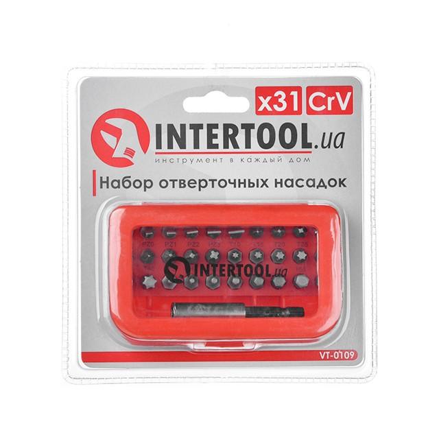 Набір насадок для викрутки INTERTOOL Набір викруткових насадок (31од.) VT-0109