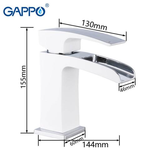 Смесители для умывальника GAPPO G1007-31 (JACOB) Смеситель для умывальника (белый/хром)