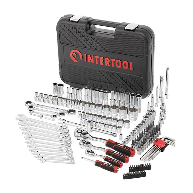 Наборы инструментов INTERTOOL Набор инструментов 1/2 & 3/8 & 1/4, 156ед., Cr-V STORM ET-8156