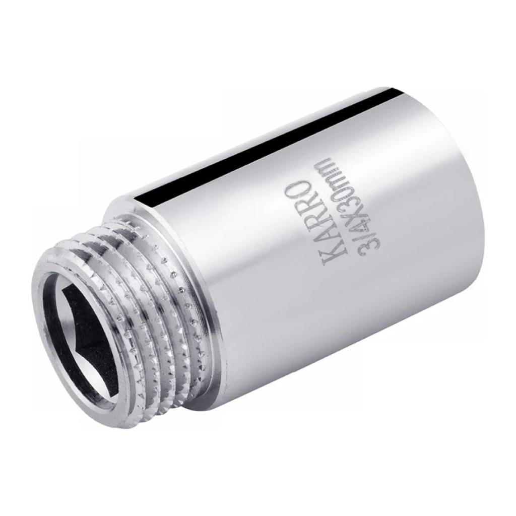 Фитинги резьбовые хромированные Chrome KARRO Удлинитель хром. 3/4 30 мм. KR3209