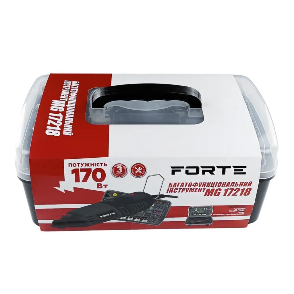 Дрилі-гравери FORTE MG17218 Гравер електричний 170W 8000-35000 об/хв, цанга 3,2мм., 218 насадок