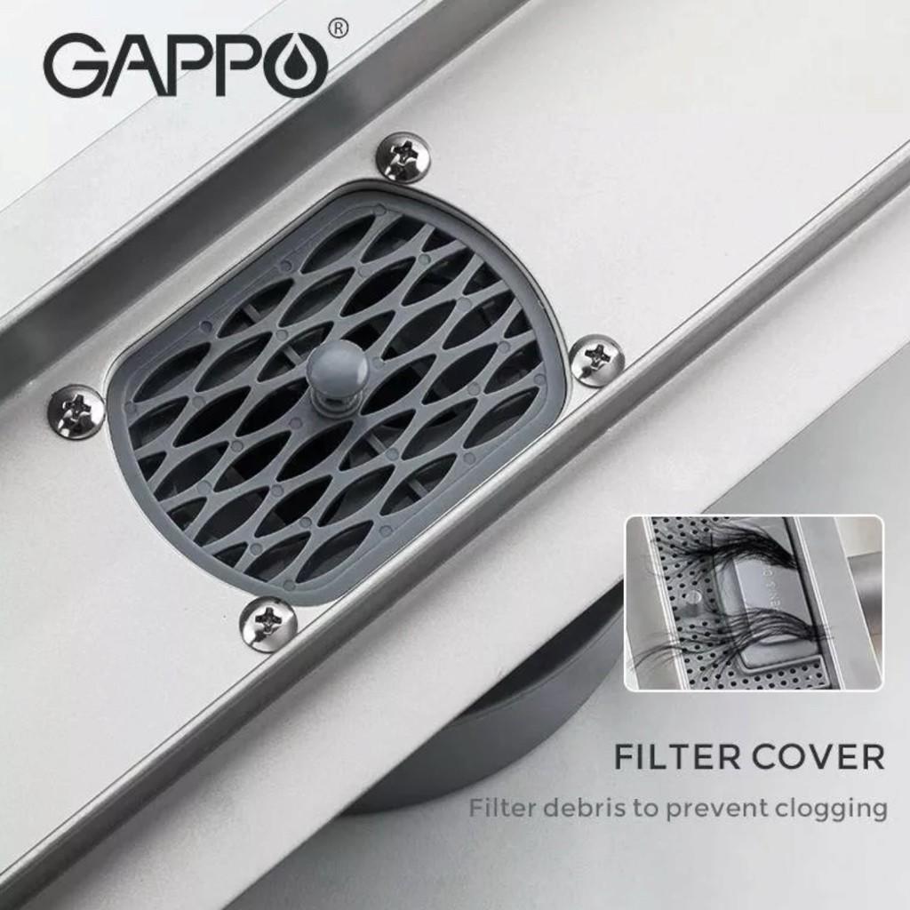 Душові трапи GAPPO G89007-4 Душовий трап із нержавіючої сталі 70*900мм