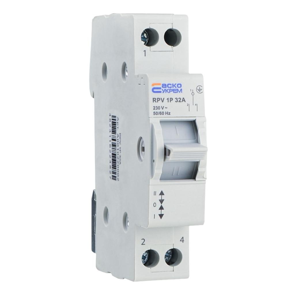 Переключатели I-0-II АСКО Перемикач I-0-II RPV 1P 32A A0010220002