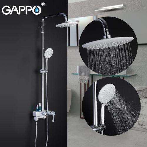 Смесители для душа GAPPO G2408-8 душ. система лат. корпус 2х функц. (белый/хром)