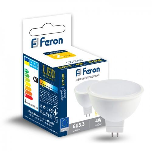 LED-Лампи Feron LED-Лампа 4w 4000K MR16 G5.3 LB-240