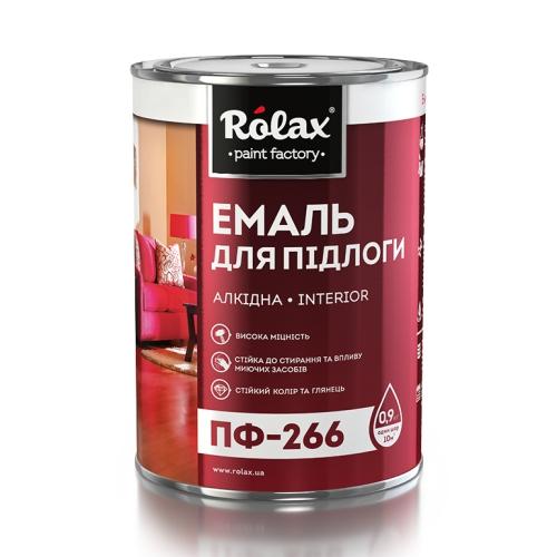 Емаль ПФ-266 (для підлоги) ROLAX Емаль алкідна для підлоги  ПФ-266  2,8кг. (ЖОВТО-КОРИЧНЕВА)