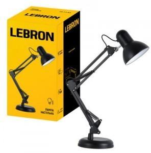 Настольные лампы (обычные) LEBRON Настольная лампа телескоп.(чёрная) 15-11-81
