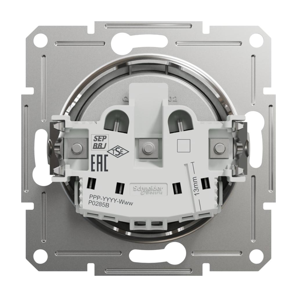 ASFORA (алюминий) Schneider ASFORA Механізм розетки внутр. 1-й б/з (алюміній) EPH3000161