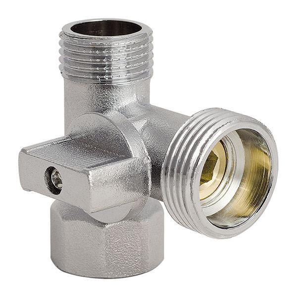 Краны приборные, радиаторные серии CHROME KOER KR.515 Кран проходной приборный 1/2Mx3/4Mx1/2F