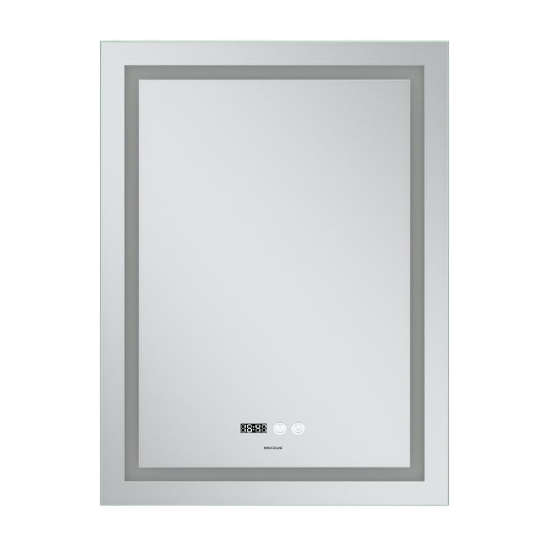 Зеркала с подсветкой MIXXUS Premium FLASH MR21-70x90 Дзеркало (LED Touch, Anti-fog, димер, годинник) (MP6618)