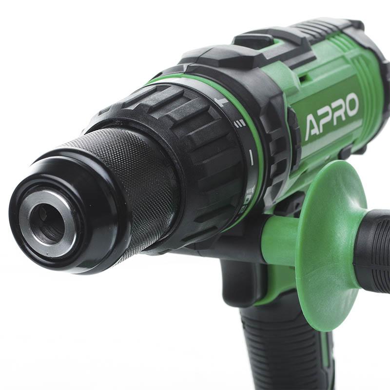 Шуруповерти акумуляторні APRO Дриль-шуруповерт аккум. ударний 20В, 2А, 20HD2 АКБ, ЗУ, кейс 895032