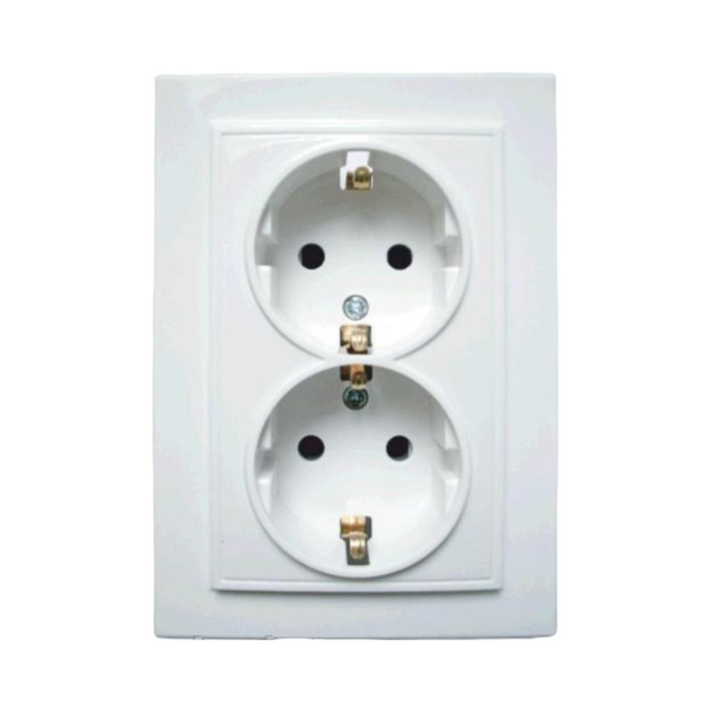 KIRA RightHausen KIRA Розетка внутр. 2-я c/з (белая) HN-016101