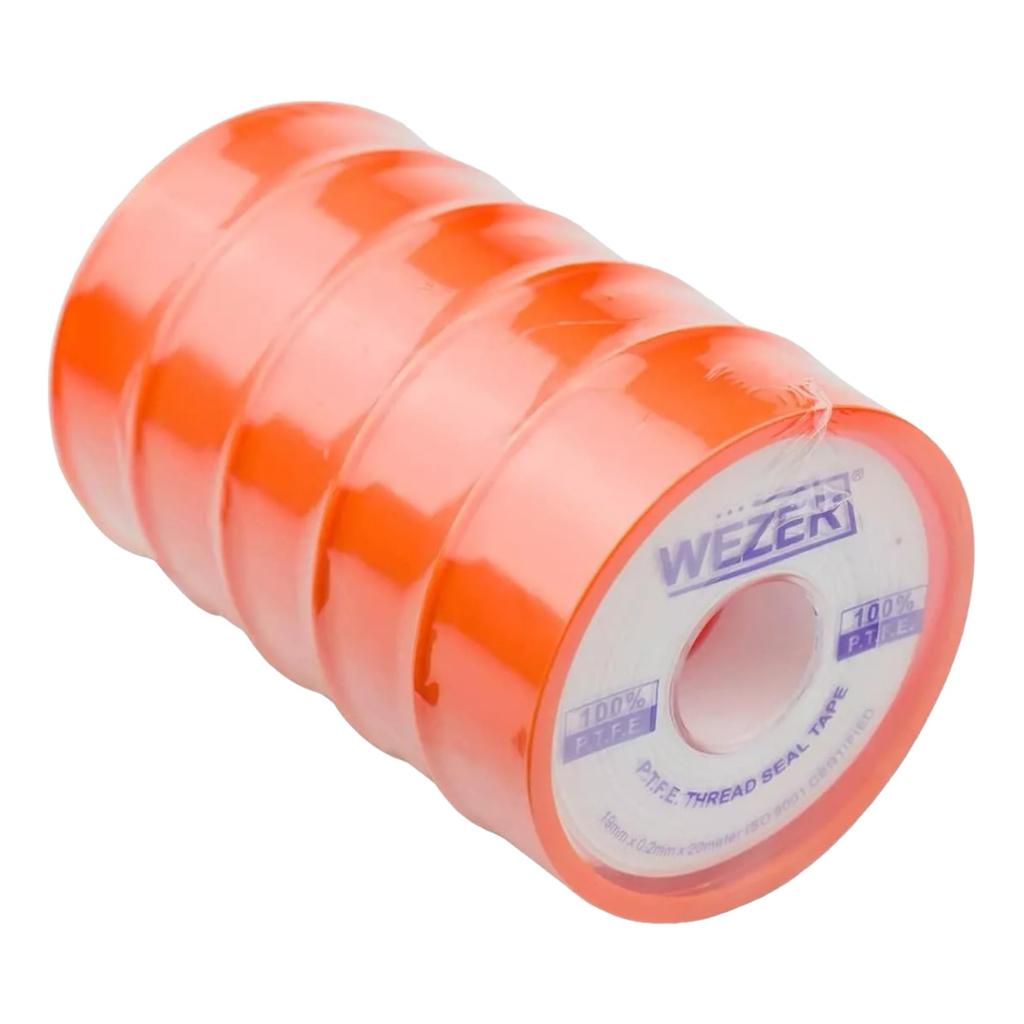 Уплотнительные материалы  WEZER Фум-лента (белая) 19 мм*0,2 мм*20 м